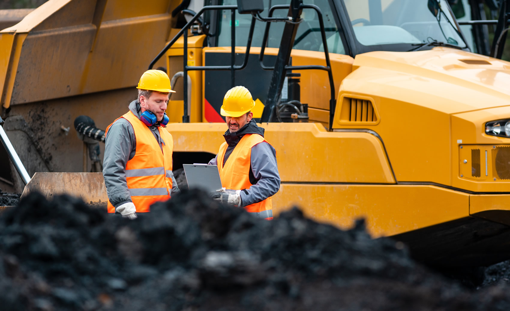 Men working at construction site